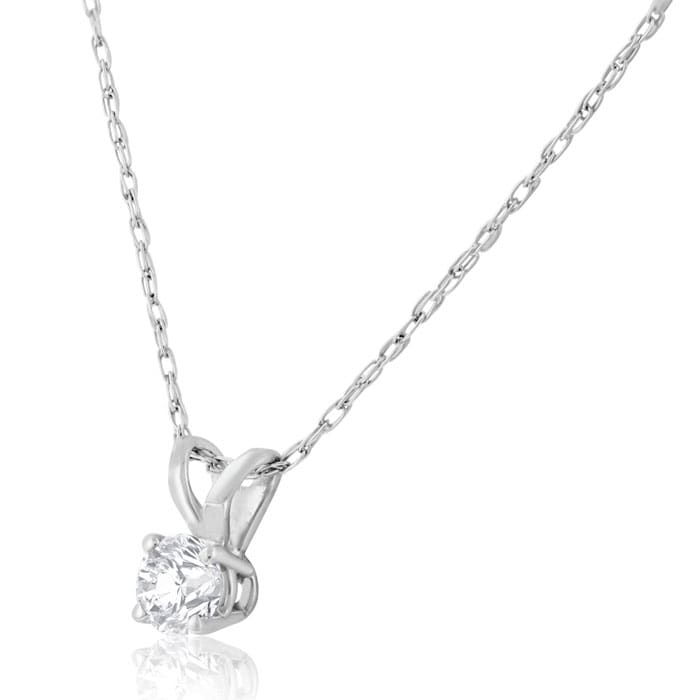10 Point Diamond Solitaire Necklace With Free 18 Inch Chain.  Very Cute And Sparkly!
