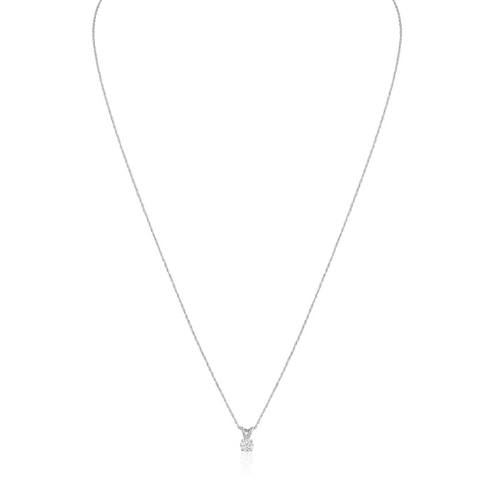 10 Point Diamond Solitaire Necklace With Free 18 Inch Chain.  Very Cute And Sparkly!
