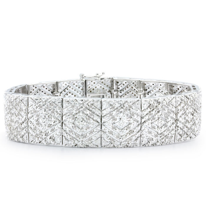 Art Deco Bold Diamond Bracelet Diamond Tennis Bracelet 2 Carat