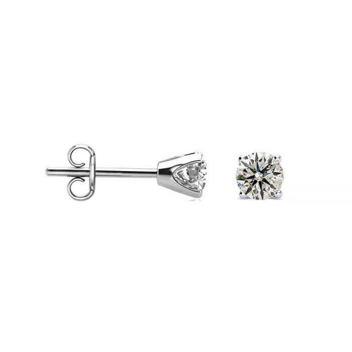 Nearly 1/3 Carat Fiery Diamond Studs In Solid Sterling Silver. Wear These Every Day!