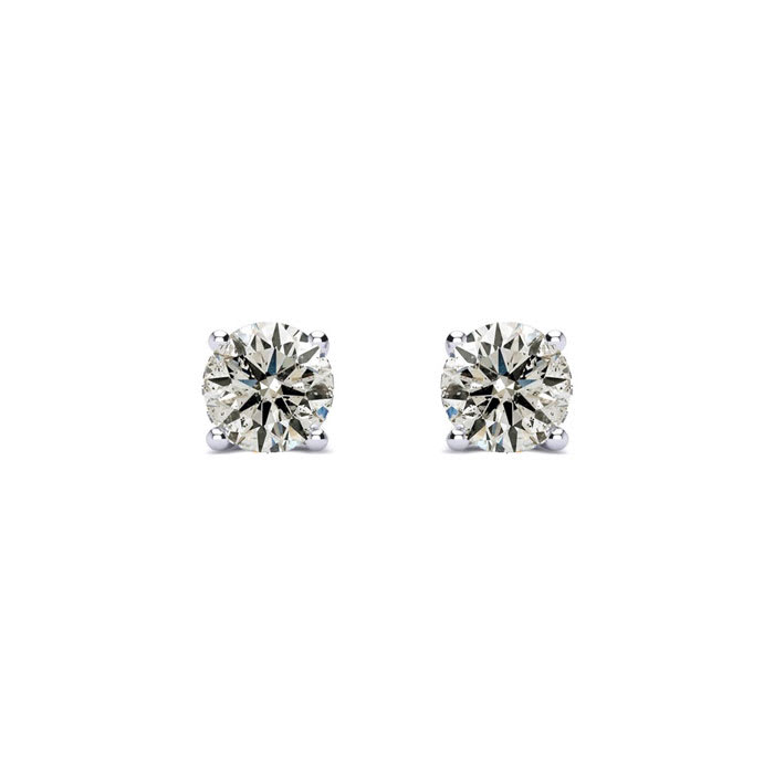 Nearly 1/3 Carat Fiery Diamond Studs In Solid Sterling Silver. Wear These Every Day!