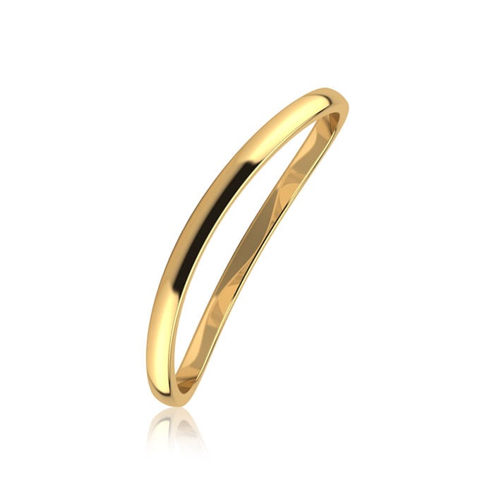 10K Yellow Gold 1.5MM Comfort Fit Curved Double Wave Thumb Rings