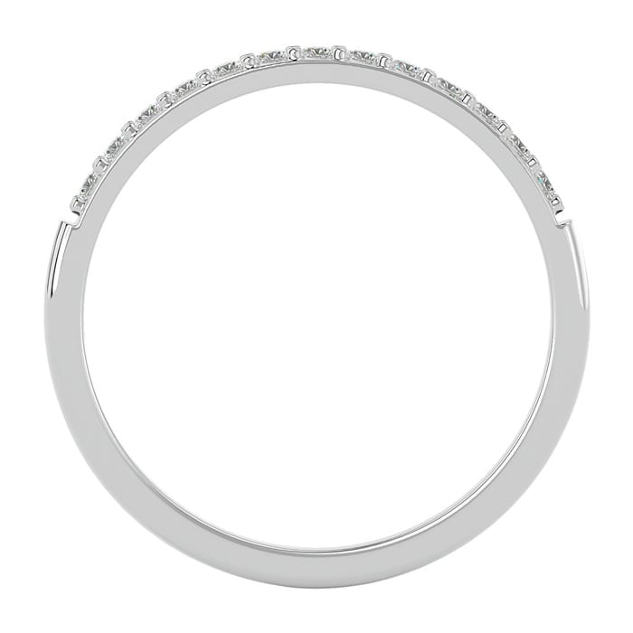1/4 Carat Diamond Wedding Band In 14 Karat White Gold
