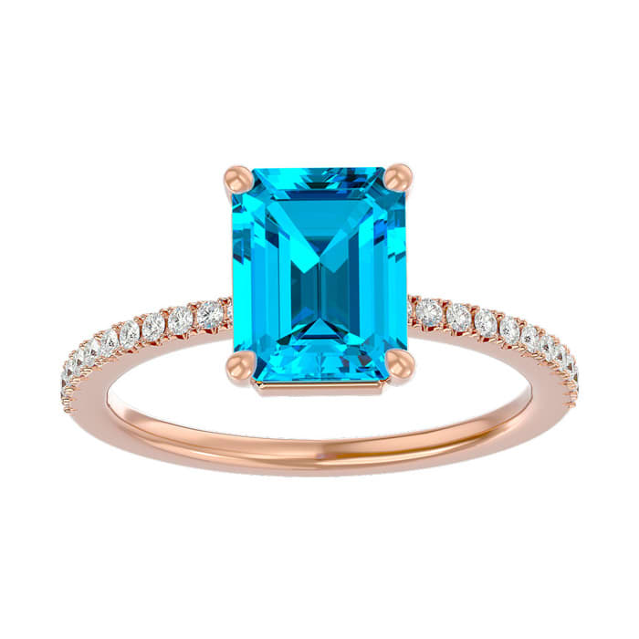 2 carat blue clearance topaz
