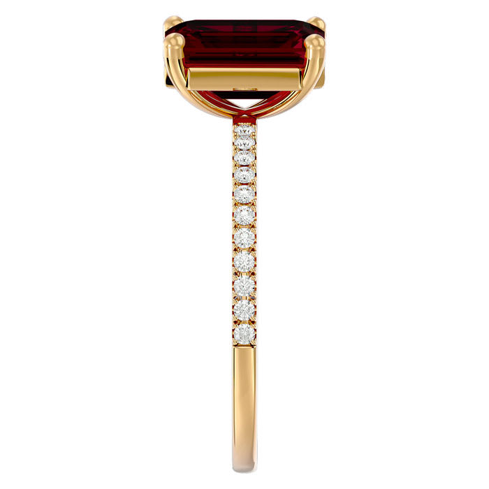 2 1/3 Carat Ruby and Diamond Ring In 14 Karat Yellow Gold