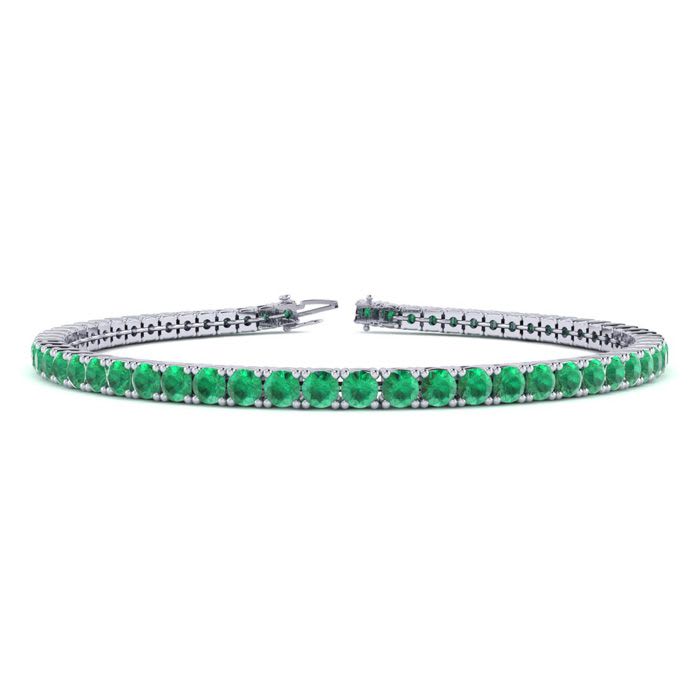 White gold emerald bracelet store