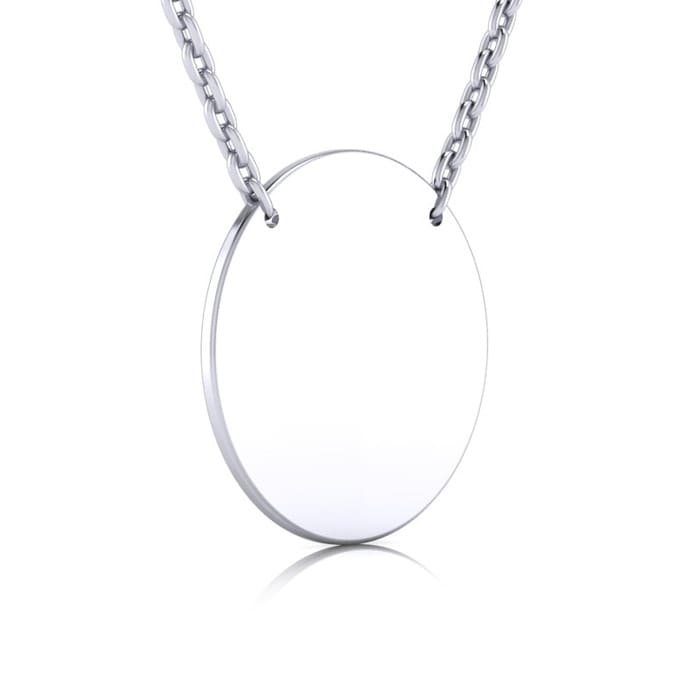 Sterling Silver Disc Necklace, 18 Inches