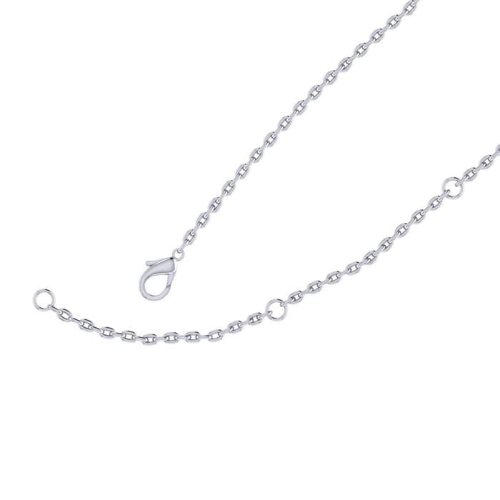Sterling Silver Curved Bar Necklace, 18 Inches