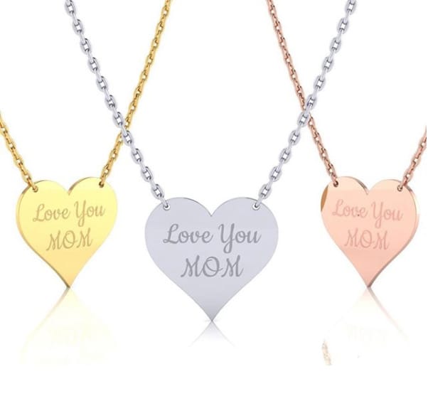 Sterling Silver Heart Necklace, 18 Inches