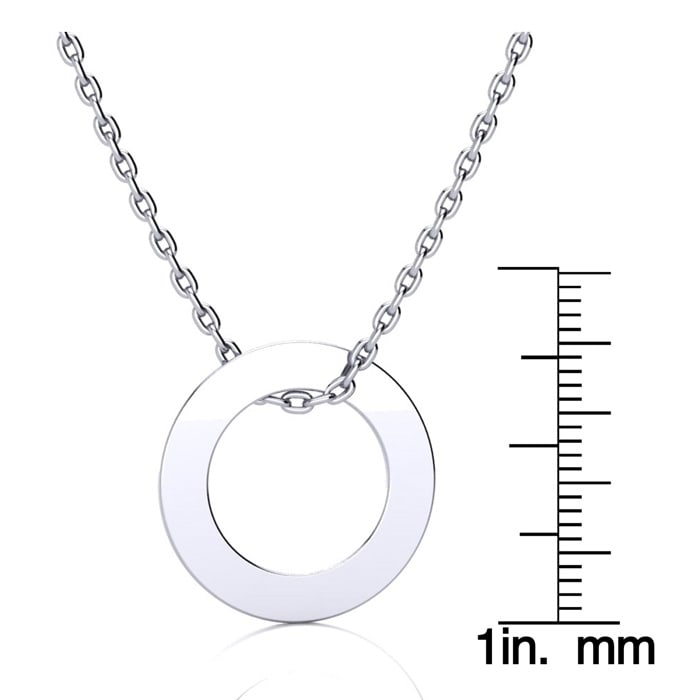 Sterling Silver Endless Circle Necklace, 18 Inches