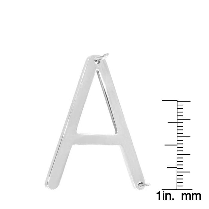 A Initial Sideways Necklace In Silver Overlay, 18 Inches