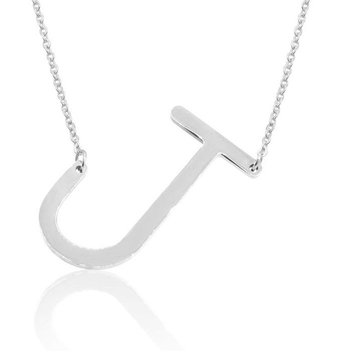 Initial Necklace J Initial Necklace J Initial Sideways