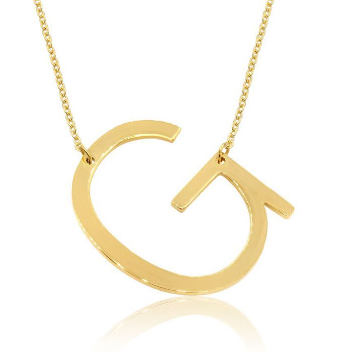 Sideways g necklace new arrivals