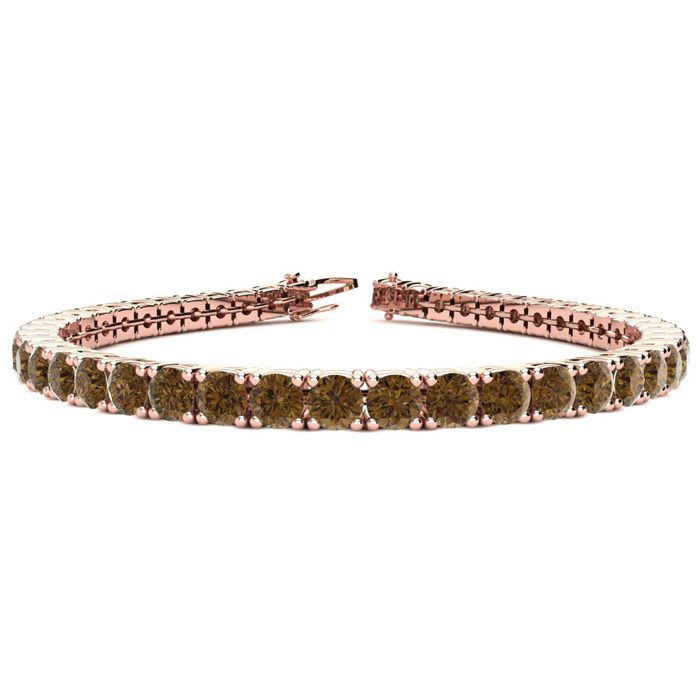 Diamond Tennis Bracelet 7 3 4 Carat Chocolate Bar Brown