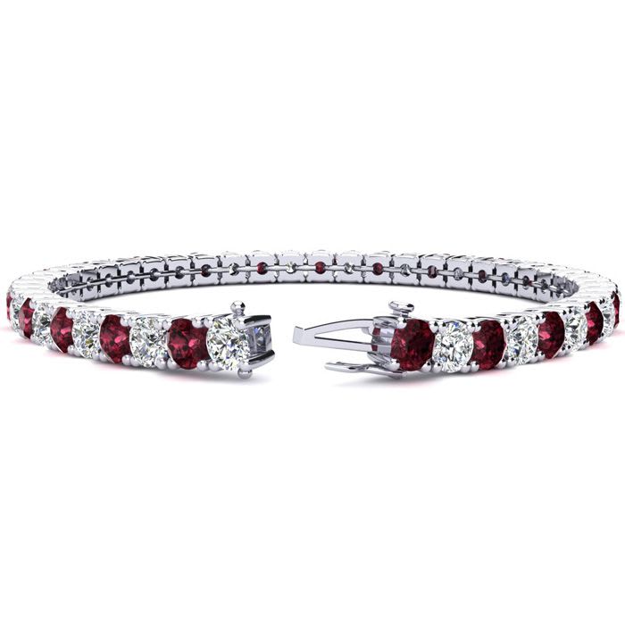 Garnet bracelet discount white gold