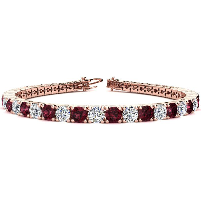 Rose gold garnet bracelet discount