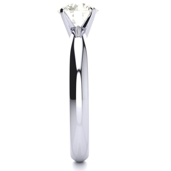 1 Carat Diamond Solitaire Ring in 18K White Gold