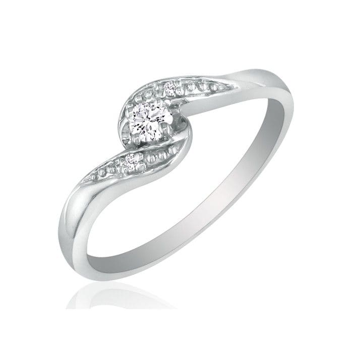 Cheap Promise Rings Promise Rings Bypass .08ct Diamond Promise Ring in 10k White Gold SuperJeweler