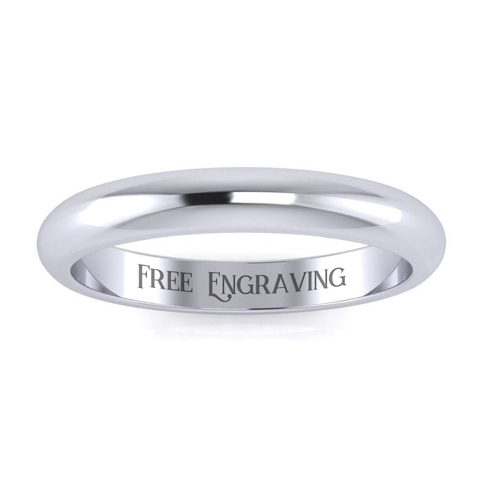 Wedding Bands Platinum 3mm Comfort Fit Ladies And Mens Wedding Band Size 15 Free Engraving Superjeweler