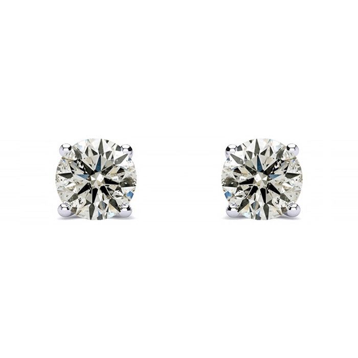 1/3 Carat Diamond Stud Earrings In 14 Karat White Gold