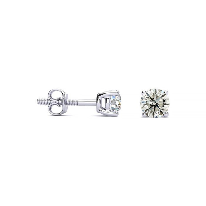 1/3 Carat Diamond Stud Earrings In 14 Karat White Gold