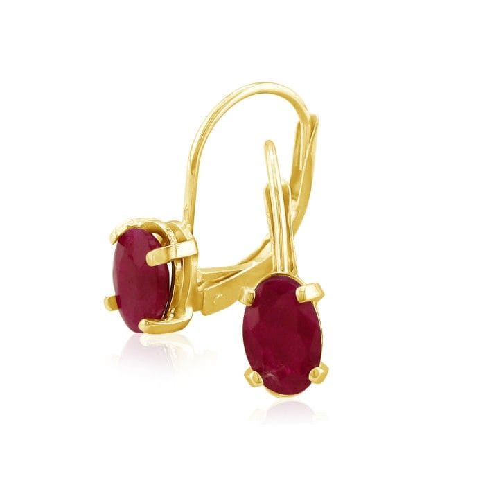 Ruby leverback earrings new arrivals