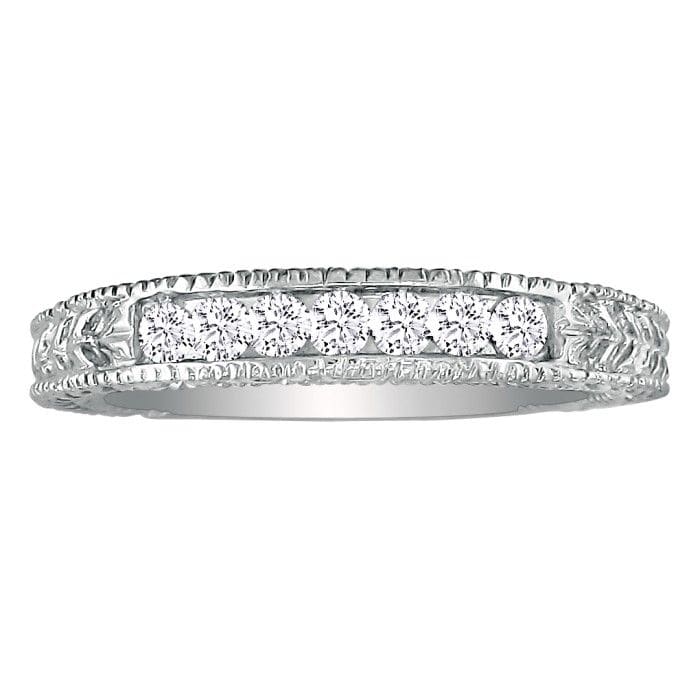 7 Diamond Wedding Band In Platinum