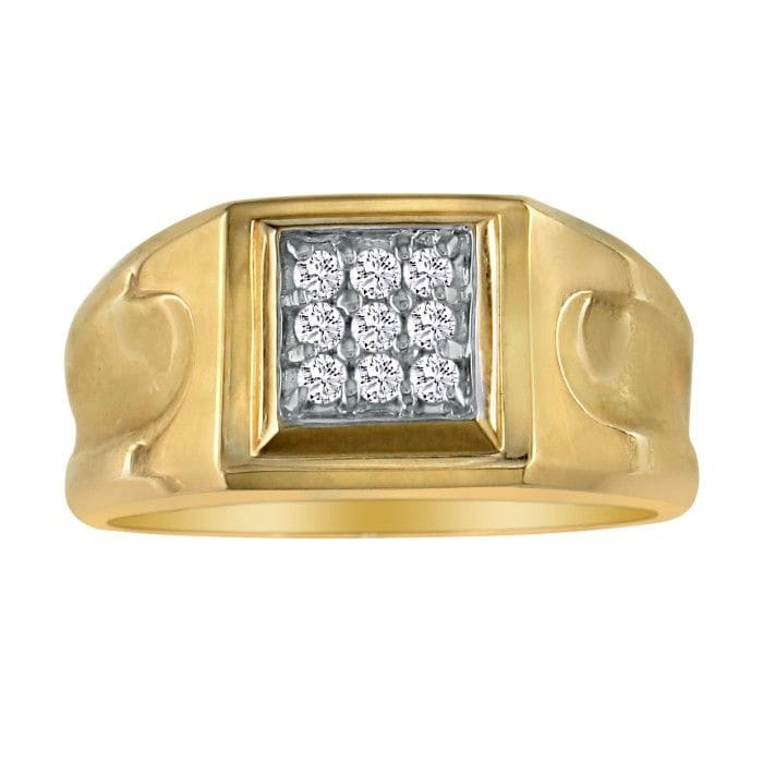 Nine diamond gents ring clearance