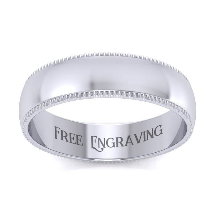 18K 5.6 g 5MM Comfort Fit Milgrain Ladies & Mens Wedding Band Super Jeweler Men Accessories Jewelry Rings 