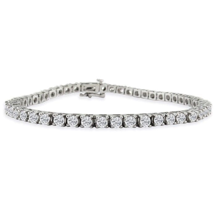 5 carat white shop gold tennis bracelet