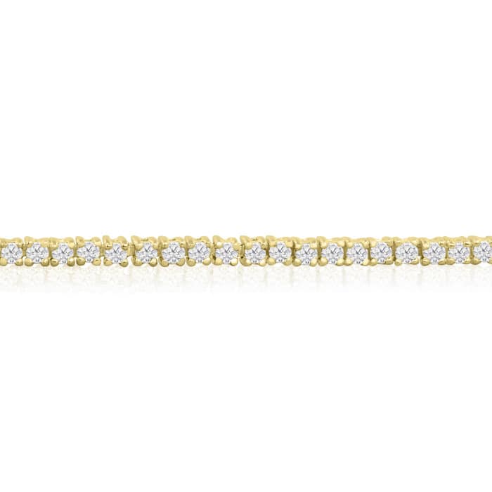 2 1/2 Carat Diamond Tennis Bracelet In 10 Karat Yellow Gold, 9 Inches