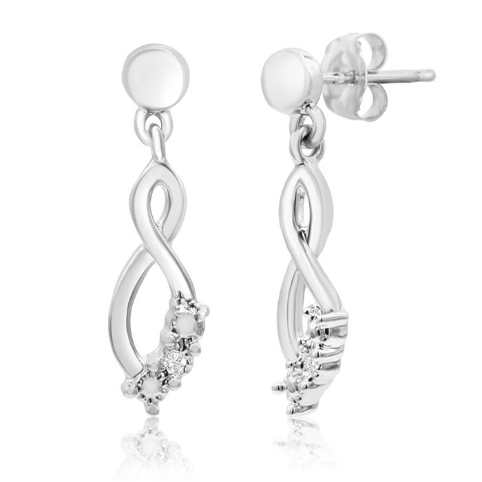 Infinity dangle earrings discount