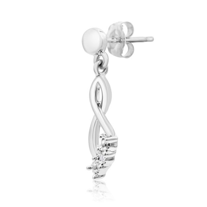 Diamond Accent Infinity Dangle Earrings
