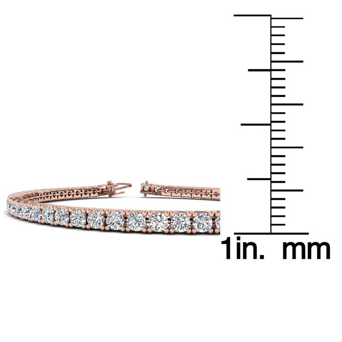 3 Carat Diamond Tennis Bracelet In 14 Karat Rose Gold, 7 Inches