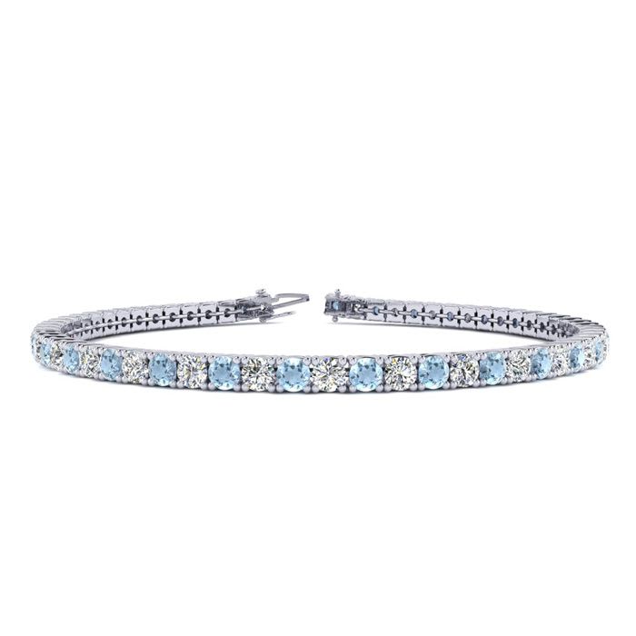 Aquamarine and diamond bracelet online
