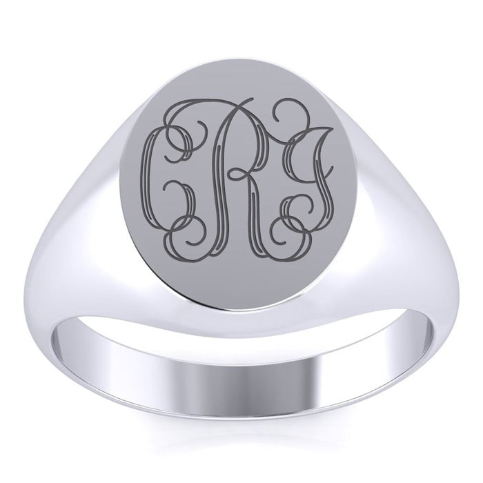 Mens Oval Signet Ring w/ Free Custom Engraving Super Jeweler Men Accessories Jewelry Rings 14K 7.9 g 