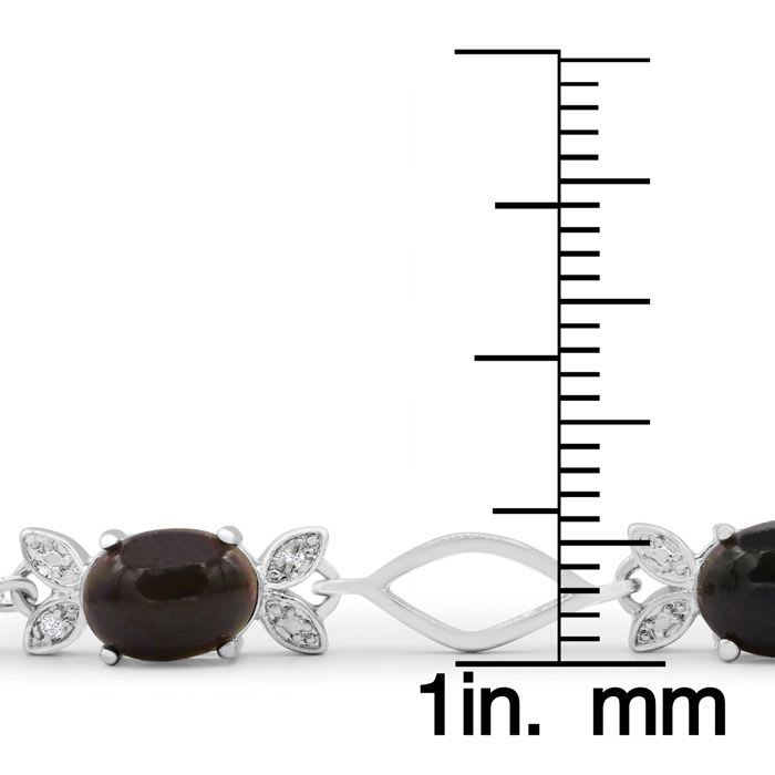5-1/2 Carat Black Opal Bracelet.  Black Opals Are Oh-So-Rare and So Beautiful!  Grab This Deal!