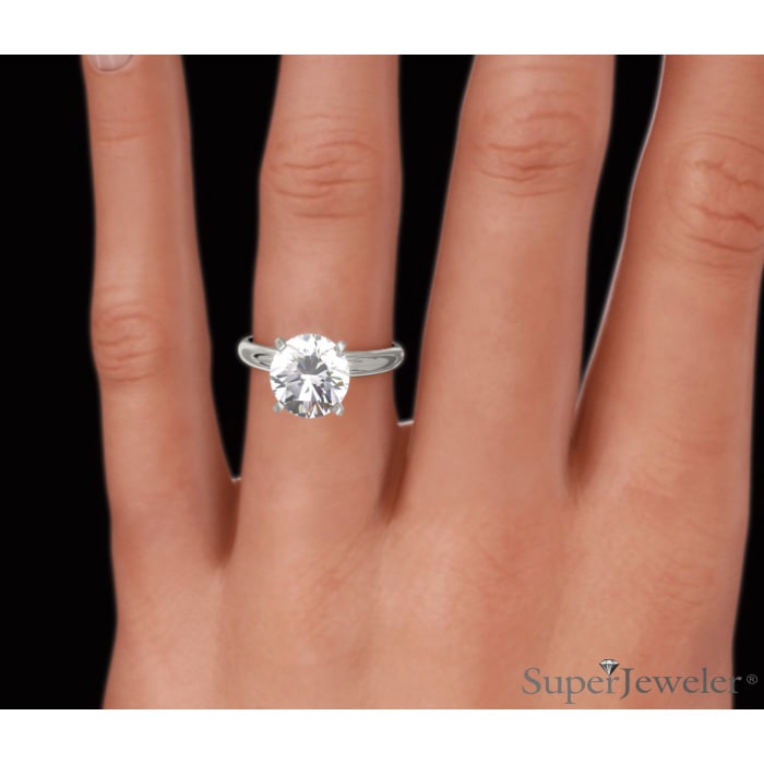 2 Carat Diamond Solitaire Engagement Ring In Platinum