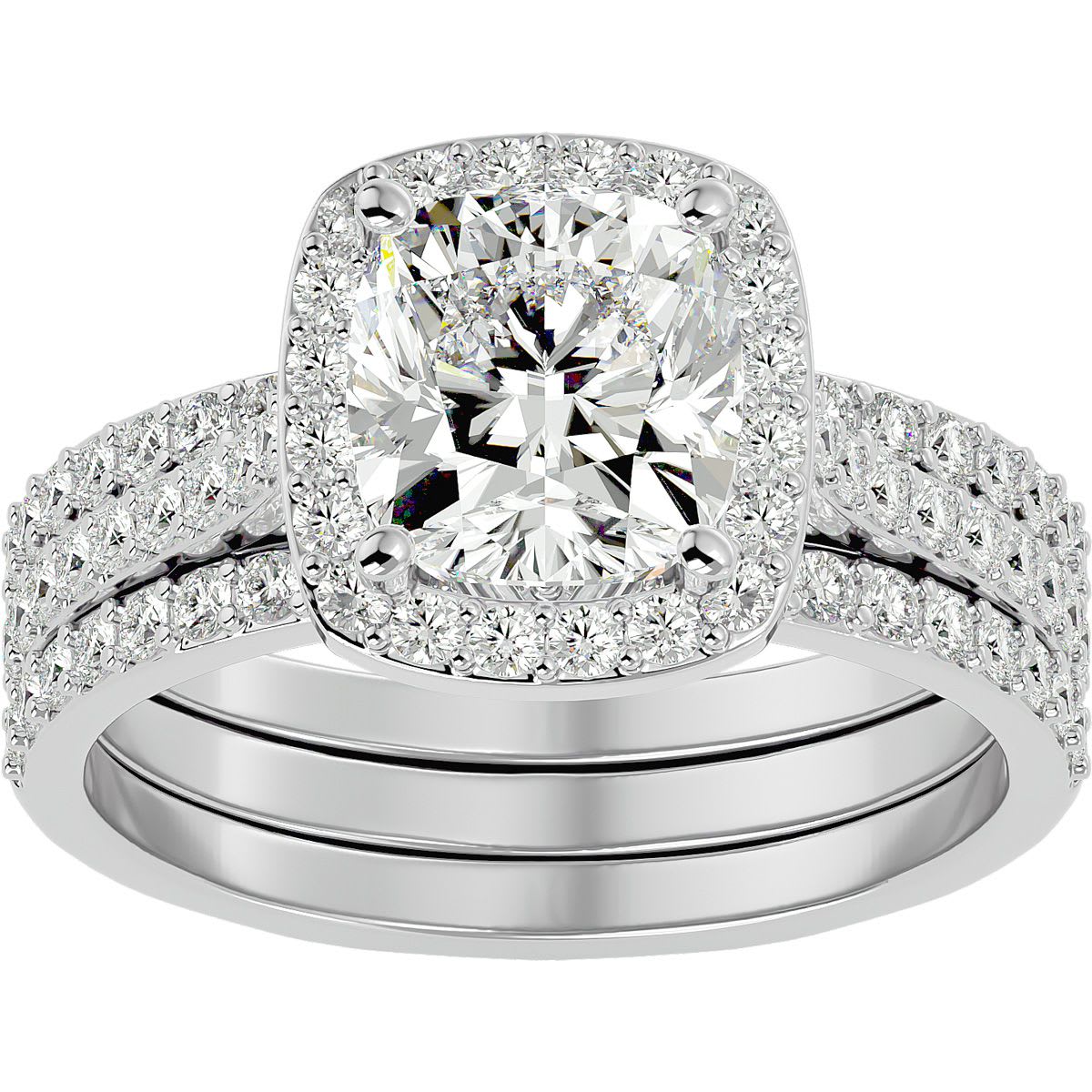 Cushion Cut Engagement Ring Cushion Cut Halo Engagement Ring
