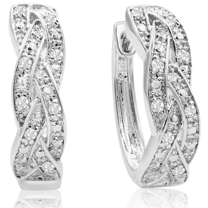 1/4ct Oval Shape Diamond Infinity Hoop Earrings. One Of Our Most Classic, Popular Style! Always Sells Out!