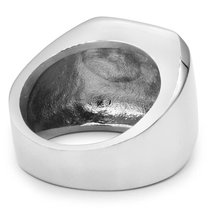 Mens Stainless Steel Square Signet Ring,