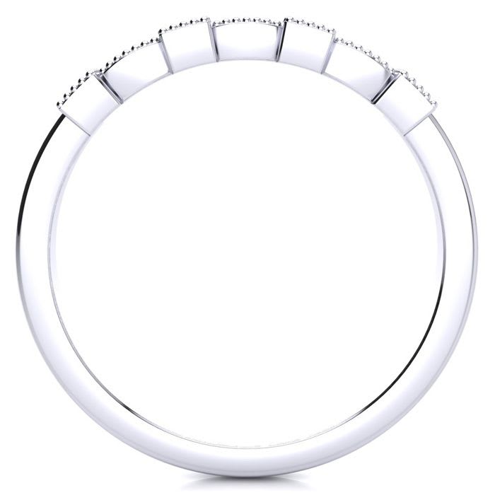 .05ct Ten Diamond Wedding Band In 10K White Gold