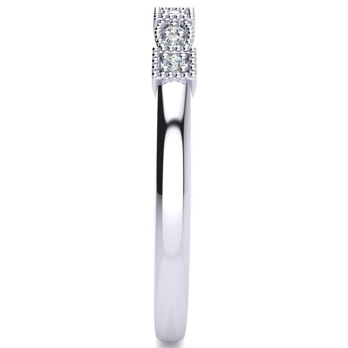 .05ct Ten Diamond Wedding Band In 10K White Gold