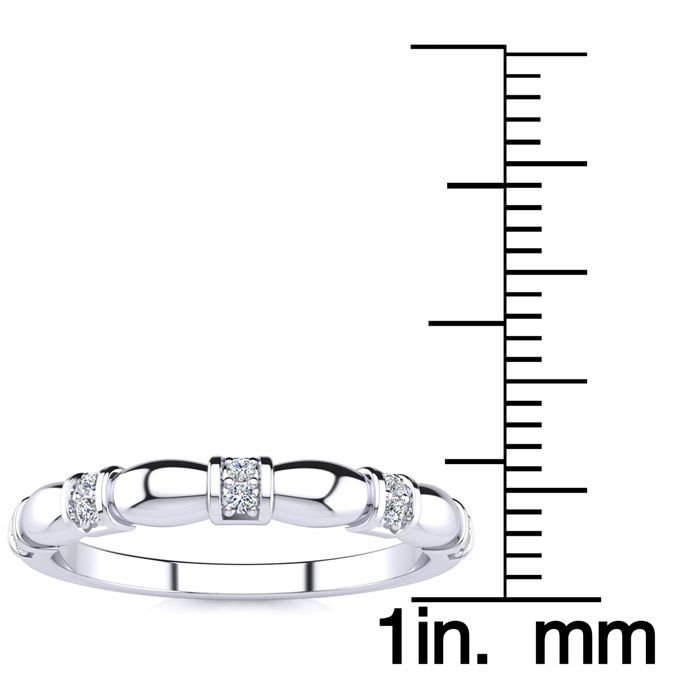 .05ct Ten Diamond Wedding Band In 10K White Gold