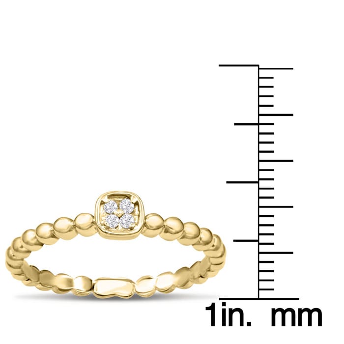 Modern Diamond Promise Ring In Yellow Gold