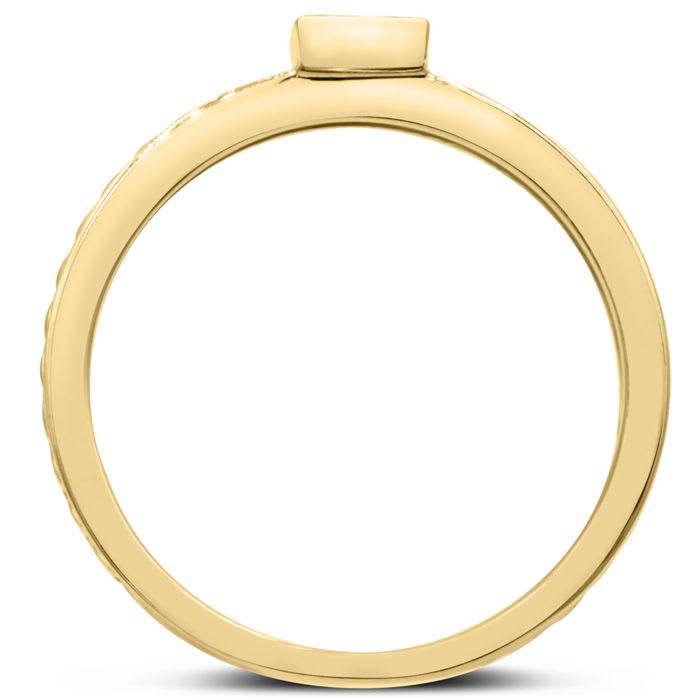 Diamond Solitaire Promise Ring In Yellow Gold