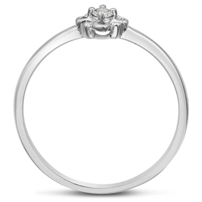 Vintage Diamond Promise Ring In White Gold