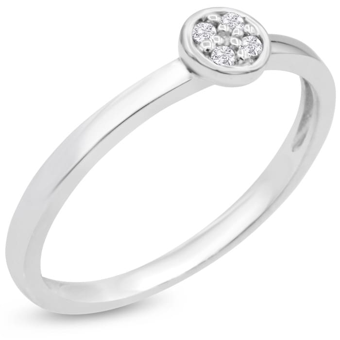 4 Diamond Promise Pave Ring in White Gold
