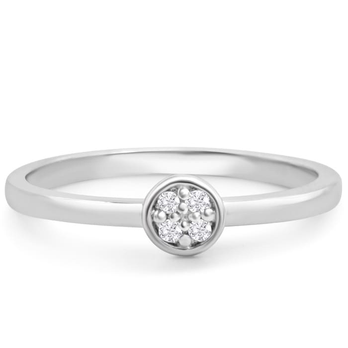 4 Diamond Promise Pave Ring in White Gold