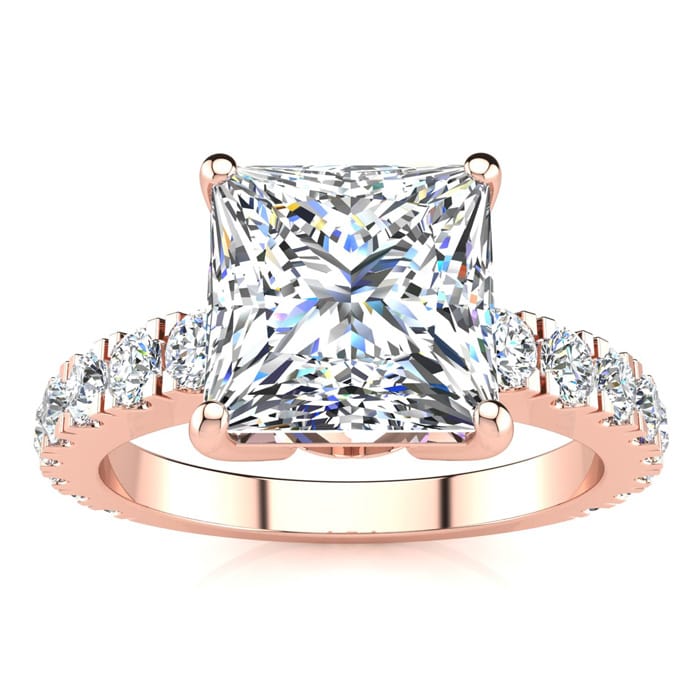 Rose: 2 carat princess cut diamond engagement ring